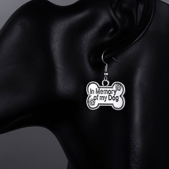Trendy Vintage Pets Bone Shape Dangle Earrings for Woman , K568